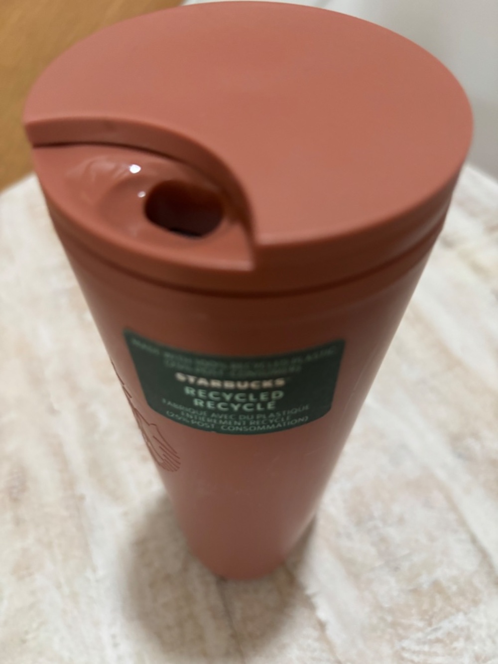 NWT Starbucks Recycled Terracotta Plastic Tumbler Travel Mug 16oz - Picture 3 of 5